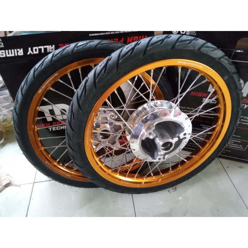 velg jari jari Vixion R ring TDR gold 17x140/140 plus ban