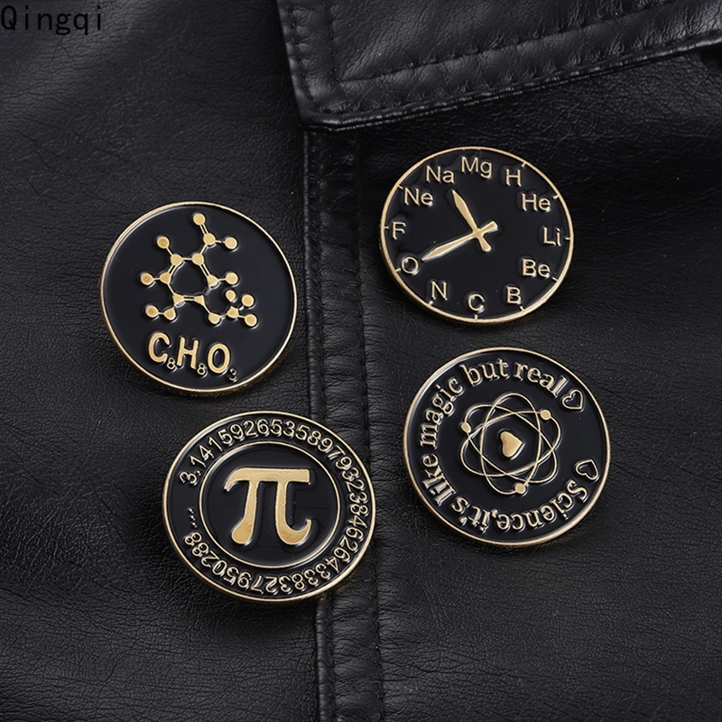 Bros Pin Enamel Desain Simbol Atom Tabel Periodik Untuk Hadiah Guru