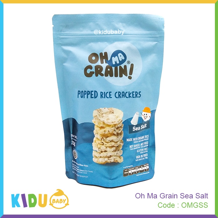 Oh Ma Grain Seaweed Snack Makanan Ringan Cemilan Beras Putih Organik Kidu Baby