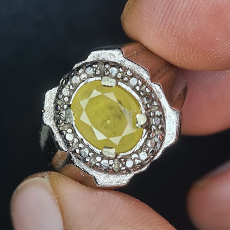 Natural Yellow Sapphire 2ct Cincin Batu Safir Kuning Yakut YS857