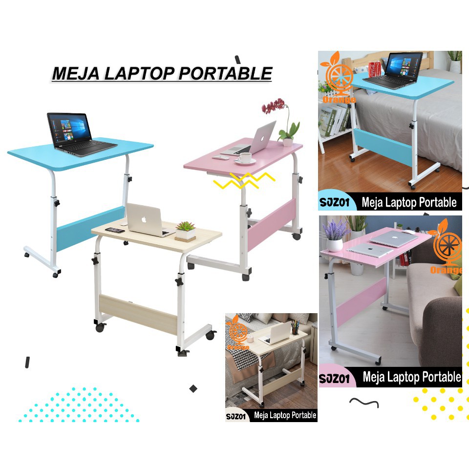 Meja laptop portable meja roda meja serbaguna meja multifungsi meja kuliah meja belajar meja kantor