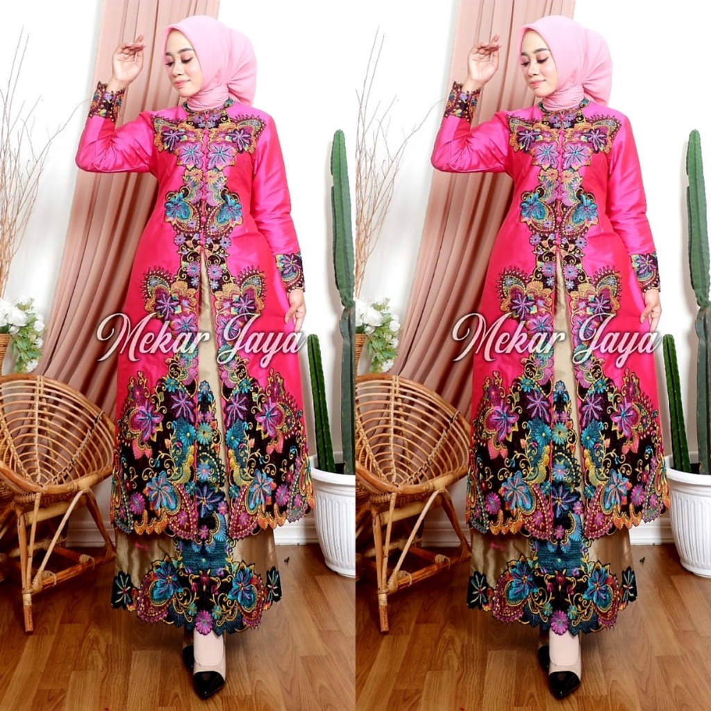 Setelan kebaya melayu kipas sapu jagat | Kebaya tunik | kebaya pesta | Kebaya modern