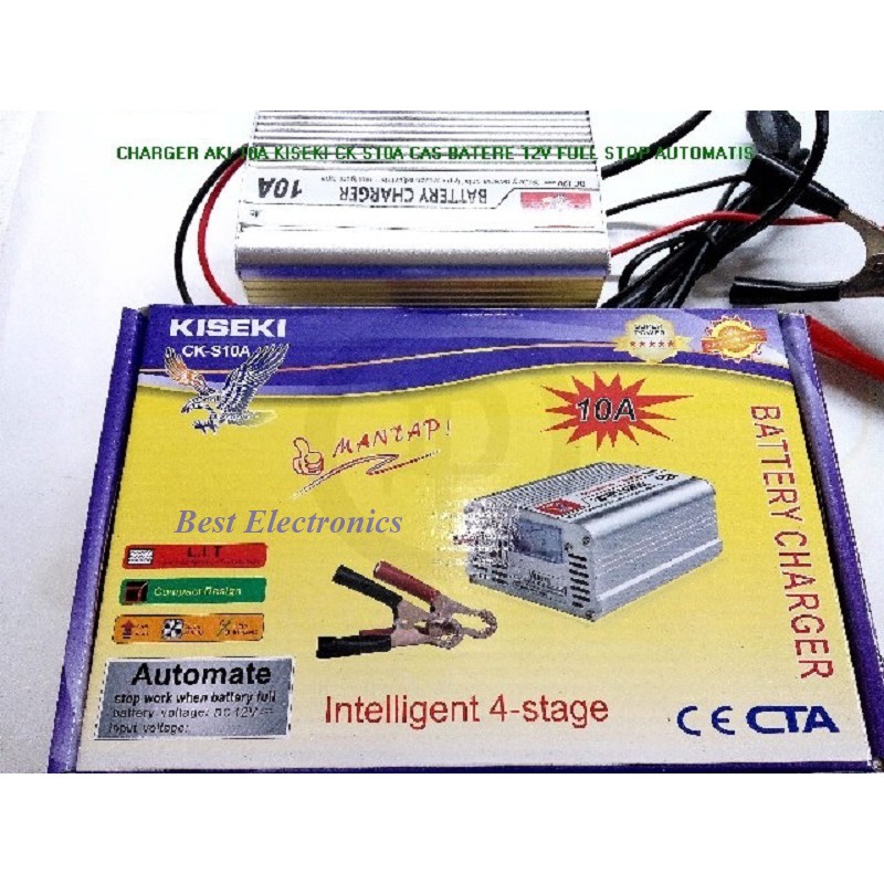 Charger Aki/Cas Aki Otomatis 10A Bisa Cas sampai Aki 100 Ampere KISEKI ORIGINAL