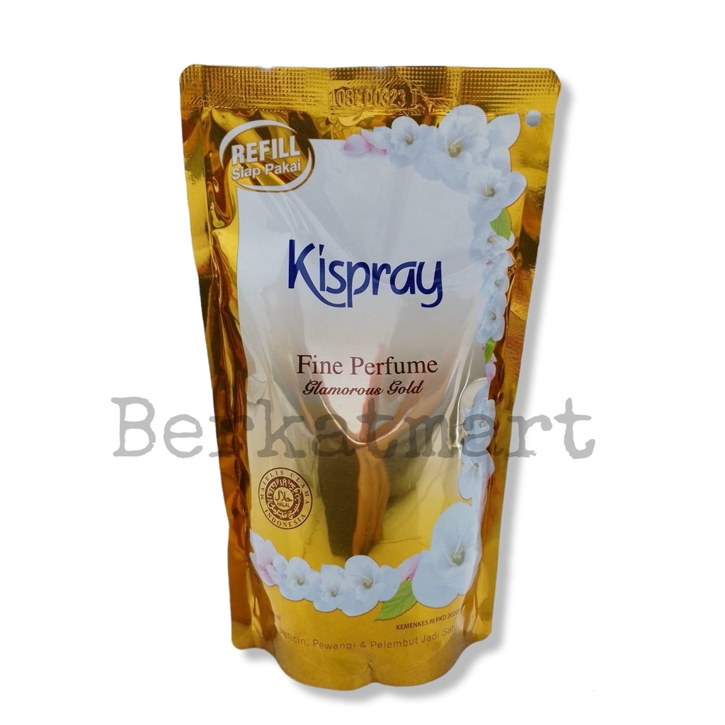 Kispray Pewangi dan Pelembut Refill Pouch Glamorous Gold 300 ml