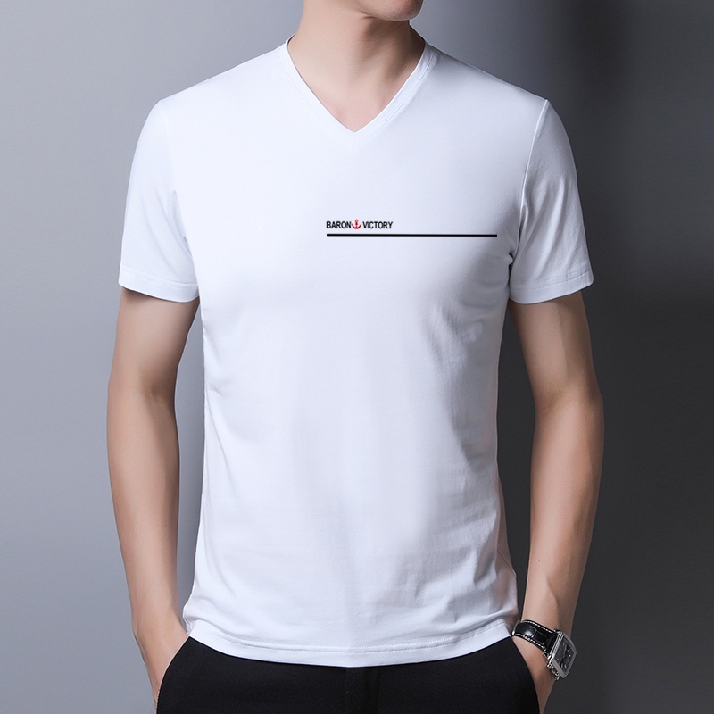 9SEVEN-Baju kaos V-neck  BV / kaos atasan vneck / baju kaos spandex kerah V terkeren