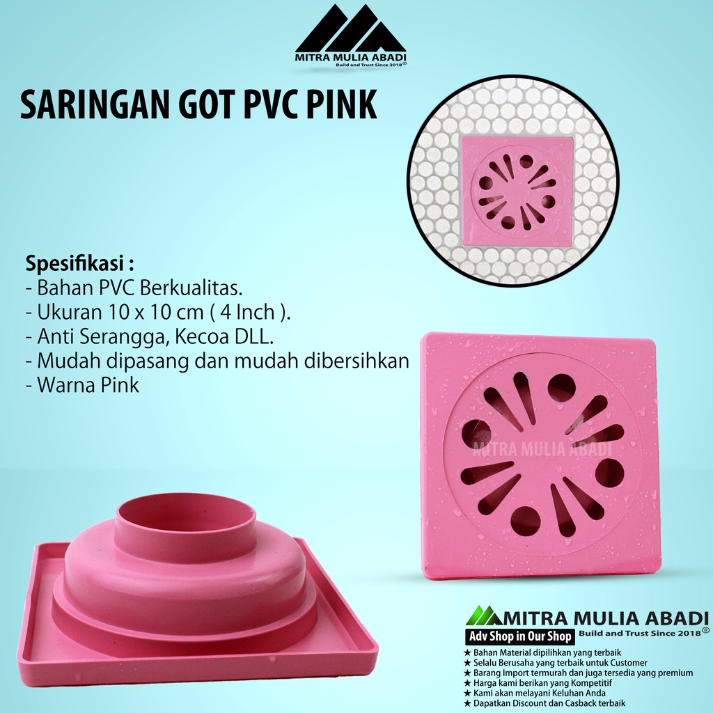 Saringan Got Plastik PVC 4inc / Saringan Got Kamar Mandi / Floor Drain