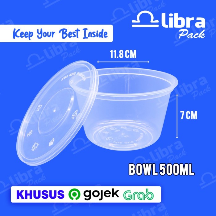 Thinwall 500Ml Mangkok Bulat Plastik 500 Ml Bowl Bulat Plastik 500 Set