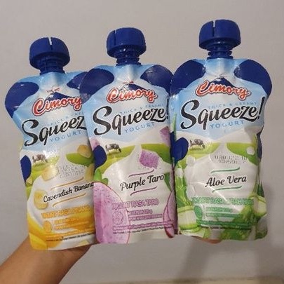 

PROMO!! Cimory SQUEEZE yogurt CAVENDISH BANANA PISANG / ALOE VERA / TARO 120ml.