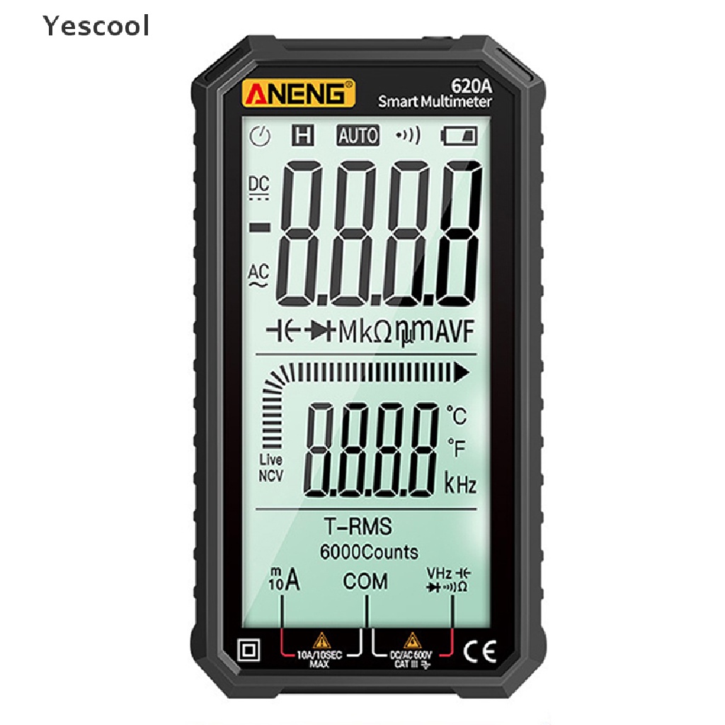 Yescool ANENG 620A Multimeter Digital 6000 Counts True Capacitance Meter