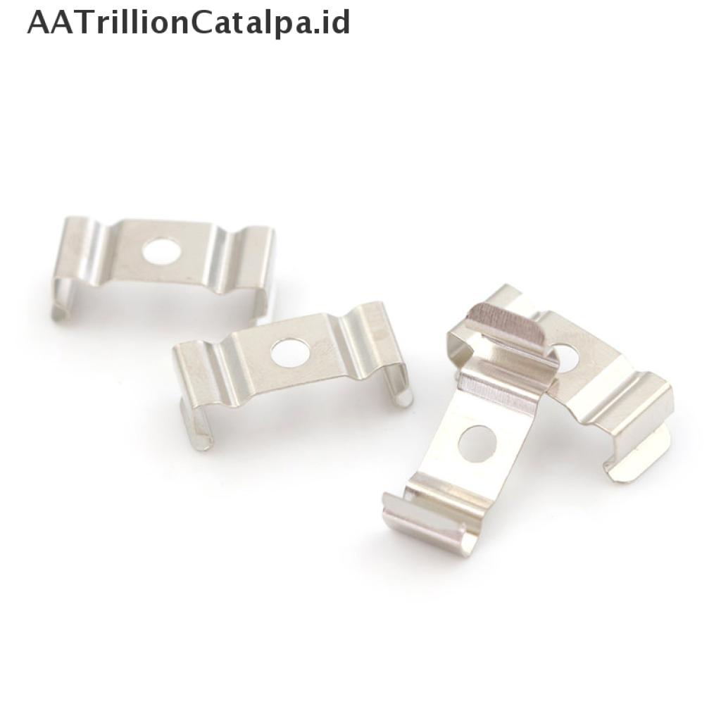 (AATrillionCatalpa) 4pcs Klip Holder Lampu T5 Warna Silver