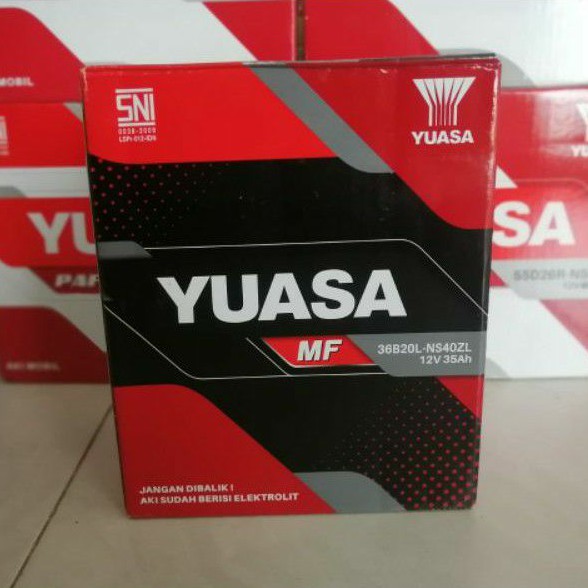 Jual AKI NS40ZL YUASA 36B20L Jazz, Mobilio, Freed, Brio, Sirion, Ertiga