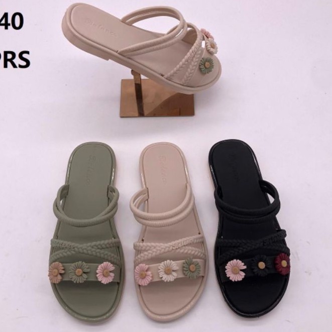 12.12 SALE SANDAL JELLY TALI IMPORT 1205 - 5 / Sandal Wanita Teplek