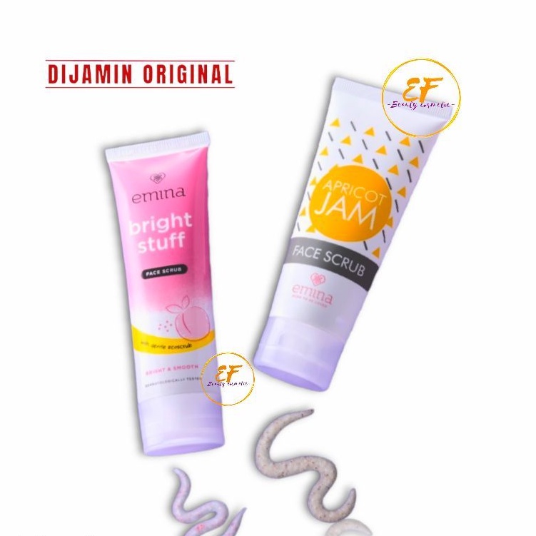 Jual EMINA Jam Apricot Face Scrub/Bright Stuff Face Scrub(Scrub Wajah