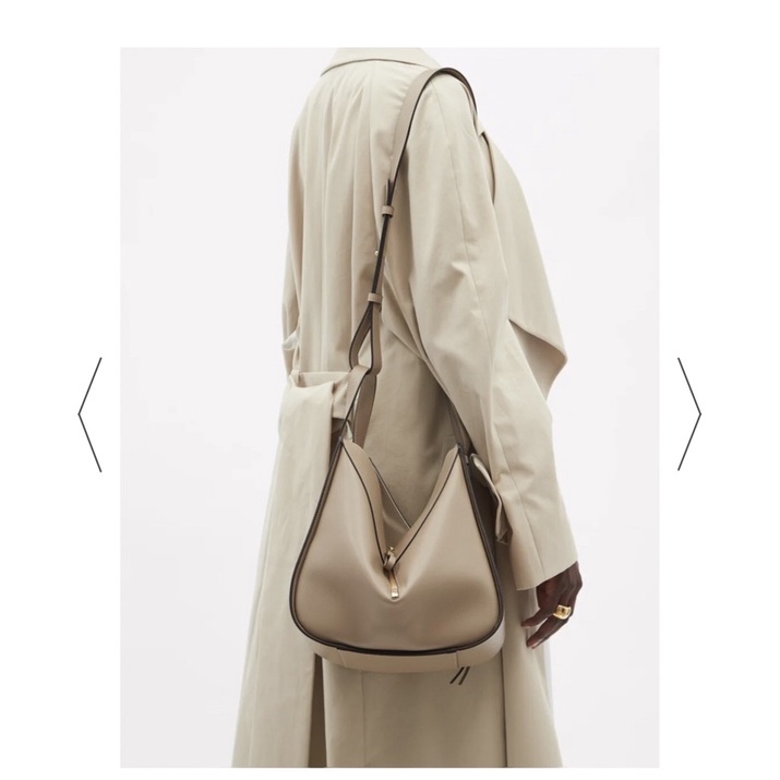 Loewe Hammock Leather Tote Bag in Beige