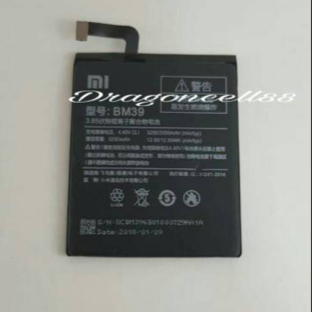 Battery Baterai XIAOMI Mi6 - BM39 ORIGINAL bukanOri99%