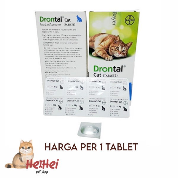 Promo Drontal Cat Obat Cacing Kucing Kitten Per 1 Tablet Makassar