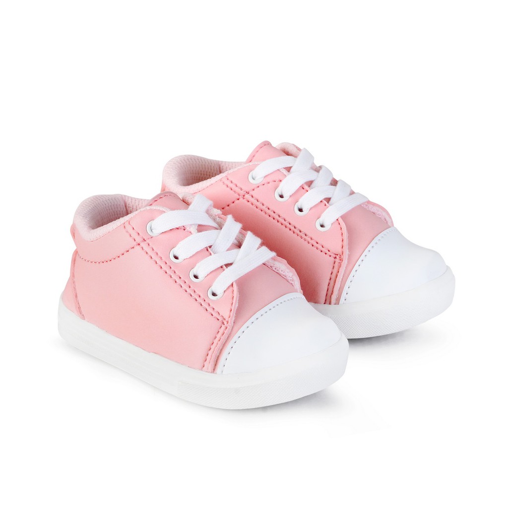 sepatu sneaker perempuan umur 1 2 tahun pink lucu murah terbaru B03 PINK