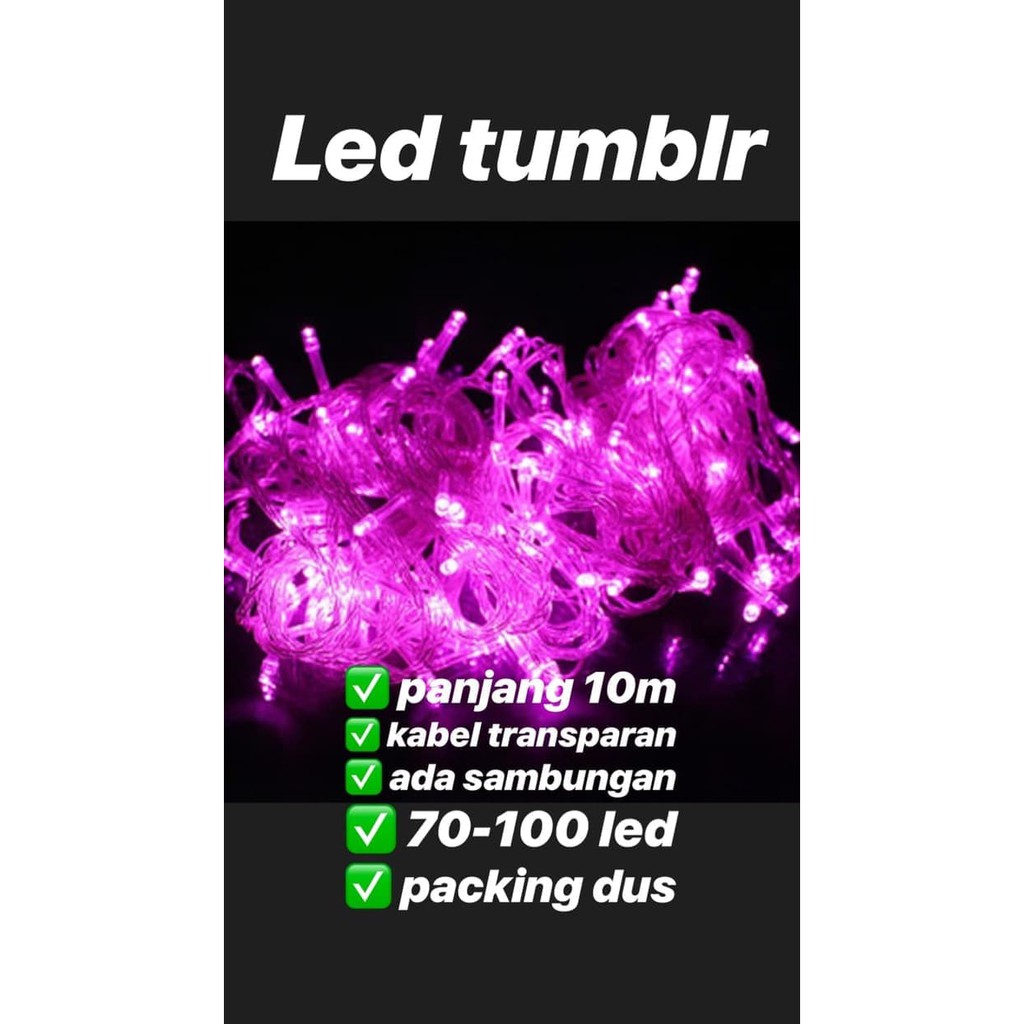 Lampu Natal LED + Colokan - Ungu