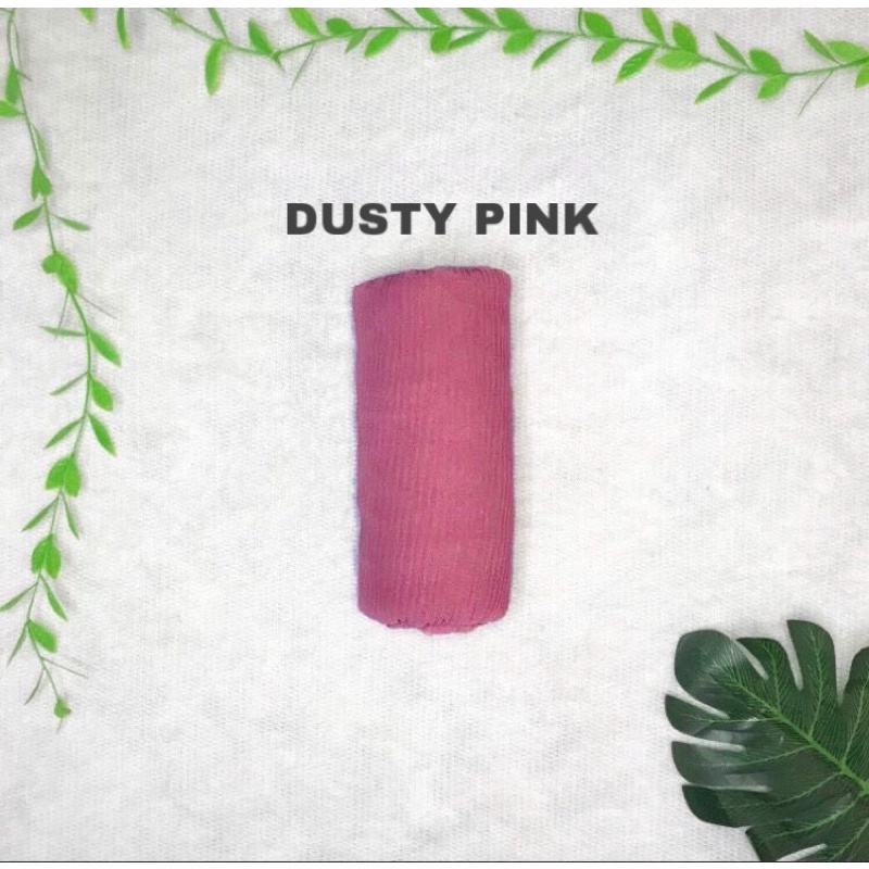 PASHMINA PLISKET LIDI  {90 X 180} AZARA-DUSTY PINK