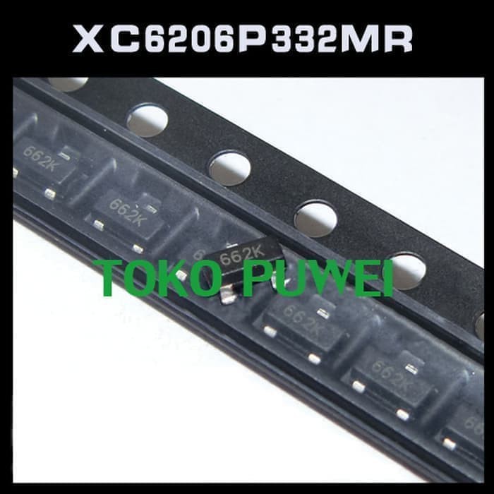 XC6206P332MR 662K 3.3V 0.5A SOT-23 LDO for Arduino ESP8266 PI BG62