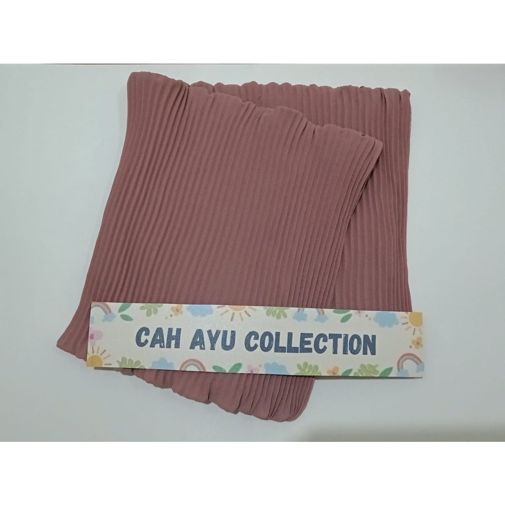 DUSTY PINK KERUDUNG PASHMINA PLISKET MURAH