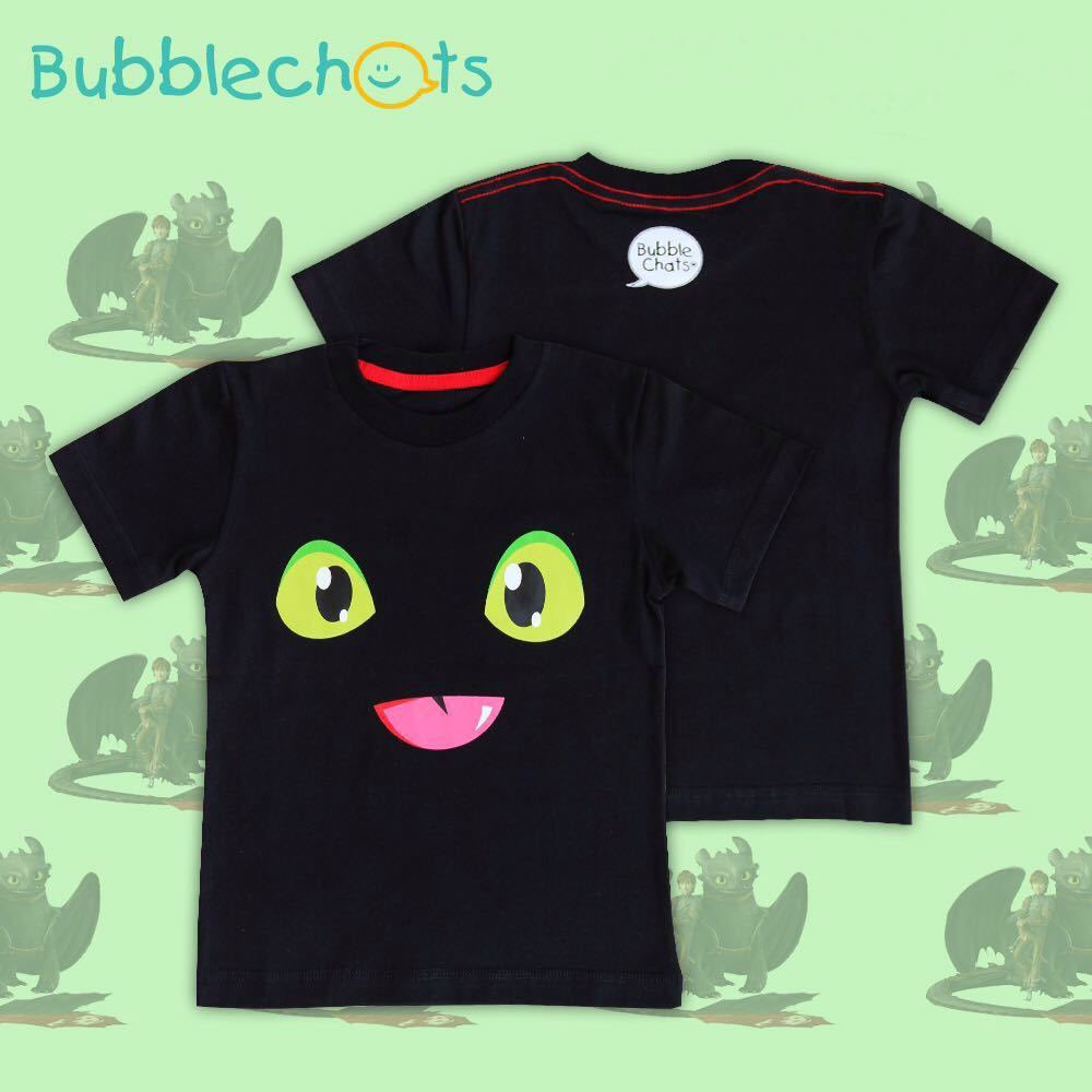 MURAH!!! BUBBLECHATS BLACK DRAGON | Pakaian Anak | Kaos Anak Laki - Laki