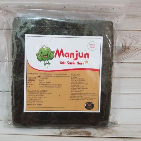 

sha-39 Manjun Sushi Nori Halal 50 Lembar Halal │ Yakinori Import for Sushi Kimbab/ Gimbab │ Rumput L