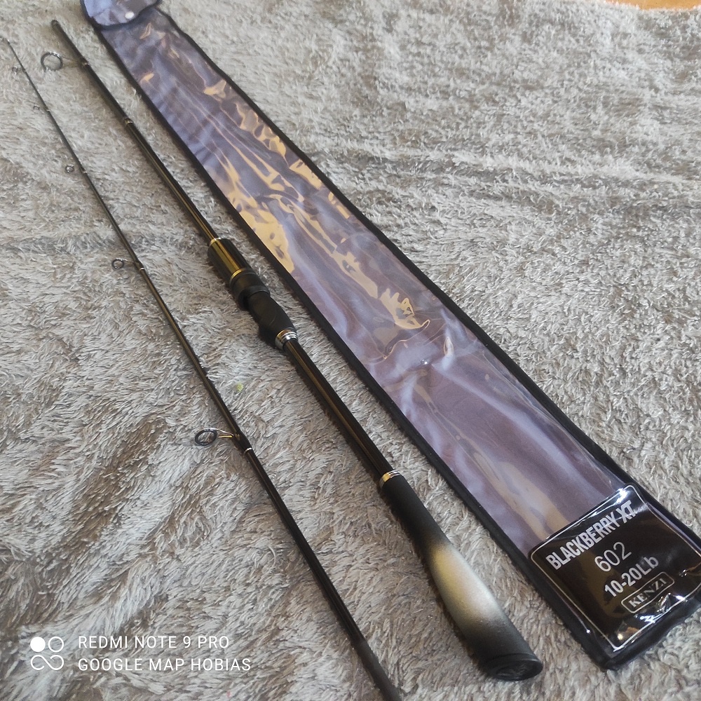 joran pancing SC 602 XT spinning kenzi black berry 180