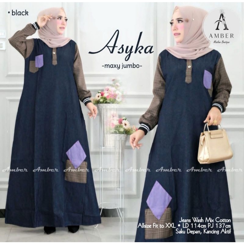 GAMIS JEANS TERBARU 2022 UNTUK WANITA MUSLIMAH DEWASA  BAJU MAXY  KEKINIAN  MODIS DAN TERPOPULER DEN