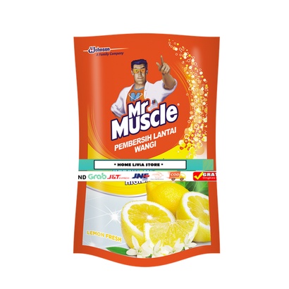Mr. Muscle Pembersih Lantai Wangi Lemon Pouch 800 ml