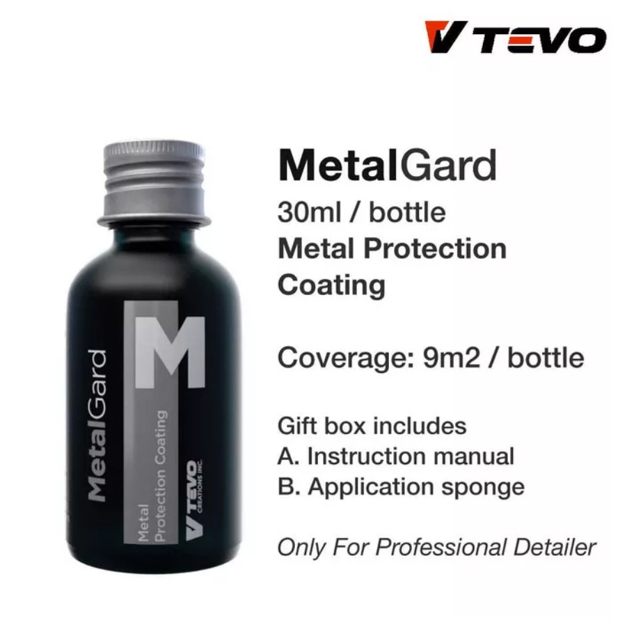 

TEVO MetalGard Metal Coating, Stainless Chrome Logam Resin Velg Rim Fiber Nano Glass Coating 30ML