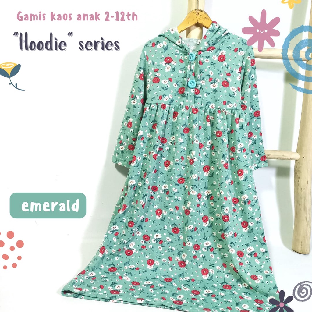 GAMIS KAOS ANAK 1-5 th (HOODIE series)/ GAMIS ANAK HARIAN (BAHAN KAOS SEDANG-TEBAL)