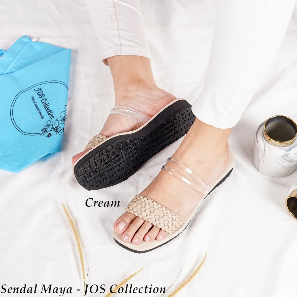 Sandal Wanita Model Slop Tali Mika - Maya by JOS Collection