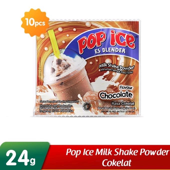 

Pop ice milk shake cokelat renceng isi 10pcs