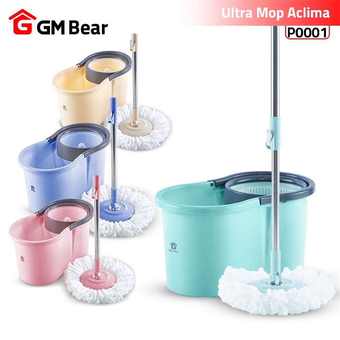 

GM Bear Alat Pel Lantai Ultra Mop Aclima P0001 - Spin Mop Aclima Pel Putar