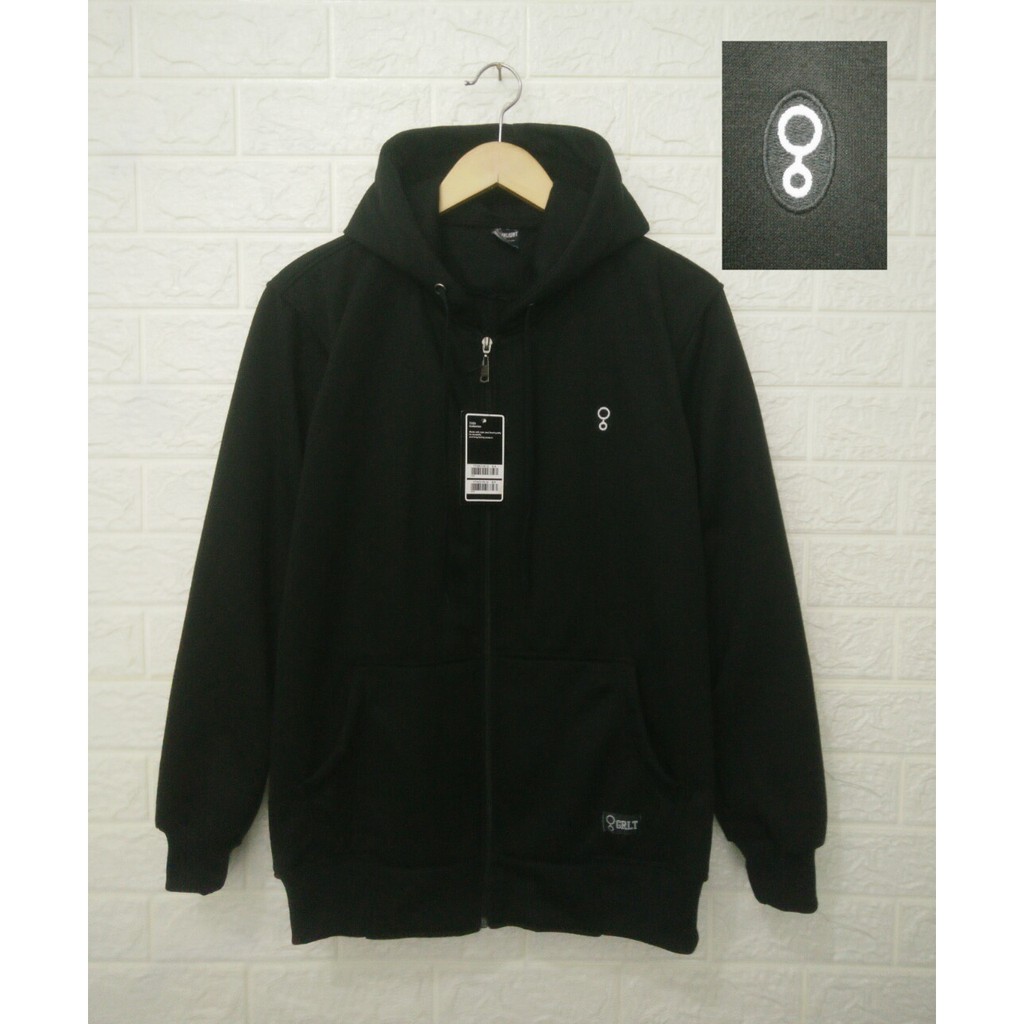 Jaket Distro Pria Simple Zipper Greenlight Hoodie