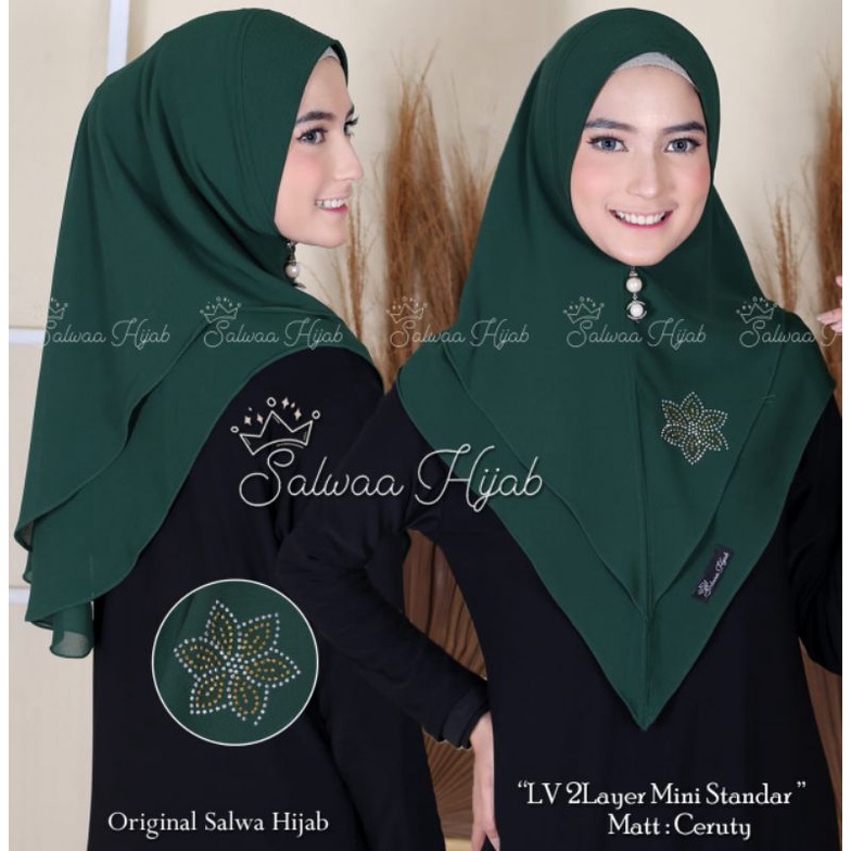 HIJAB LV 2LYAR MINI SANTDAR PAYET BUNGA/KIMAR LV 2LYAR STANDAR PAYET BUNGA/KERUDUNG LV 2LYAR MINI STANDAR  PAYET BUNGA