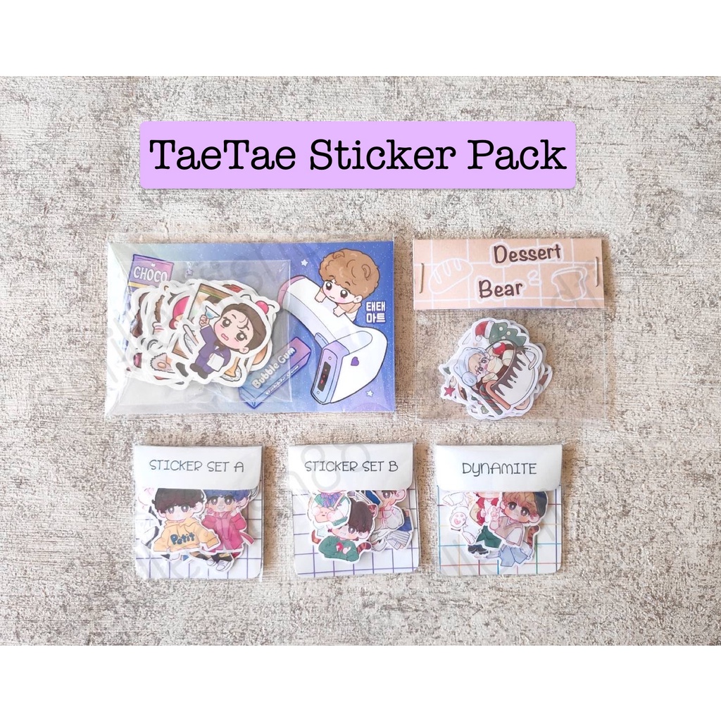 

[CEK VARIASI] TAEHYUNG V Sticker Pack Die-cut Stiker Deco BANGTAN Tae Taetae