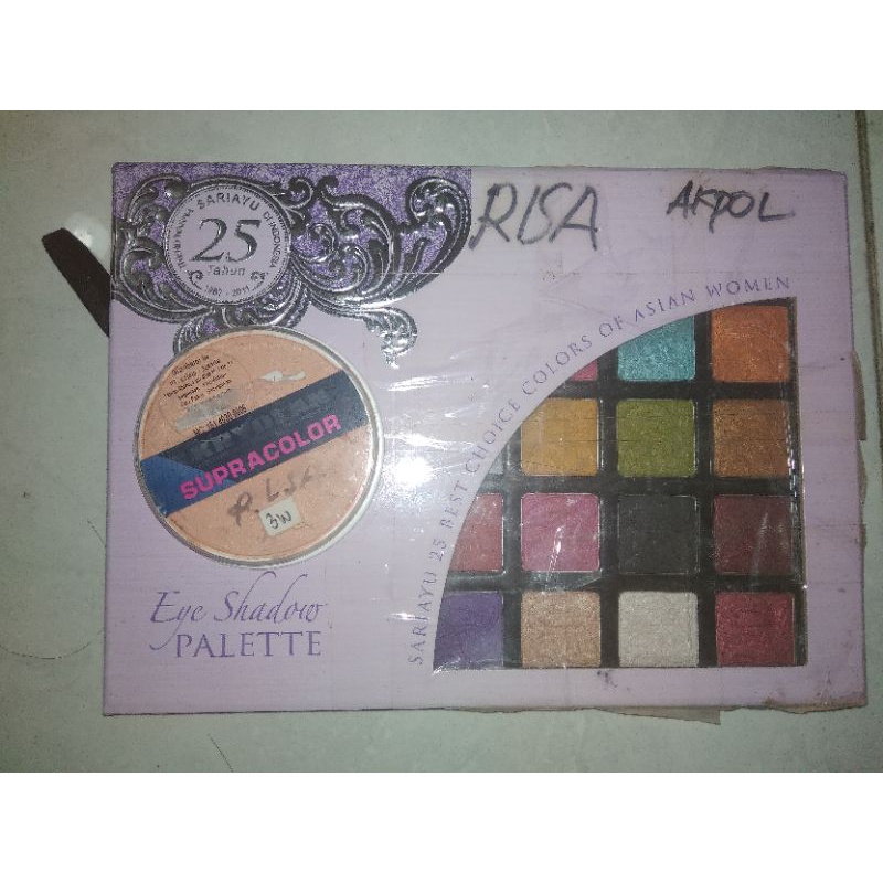 Sariayu Eye Shadow Palette 25 warna dan Kryolan Supracolor Foundation shade 3w