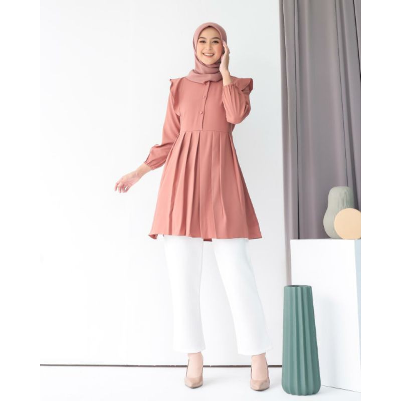Falisha Tunik / Atasan Tunik Wanita , Atasan Kantoran , Tunik Cantik