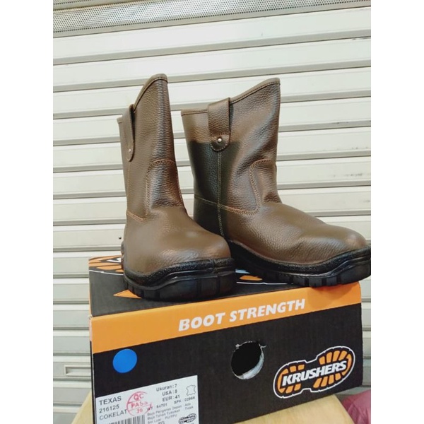 Sepatu Safety Krushers Texas Brown - Safety Boot Krushers Texas