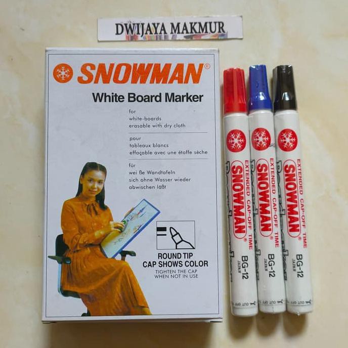 

Snowman Spidol Whiteboard - Hitam Dwija522 Ayo Beli