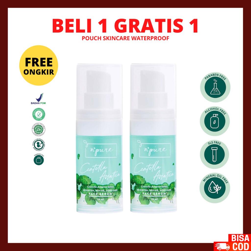 [ FREE GIFT ] NPURE Silky Face Primer Serum Centella Asiatica (Cica Series) 15ml