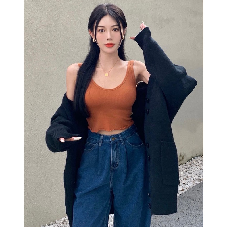 [ LINGERIE MASTER ] - (B-48) Tank Top Wanita Korean Style Fashion Tanktop Woman Basic-6