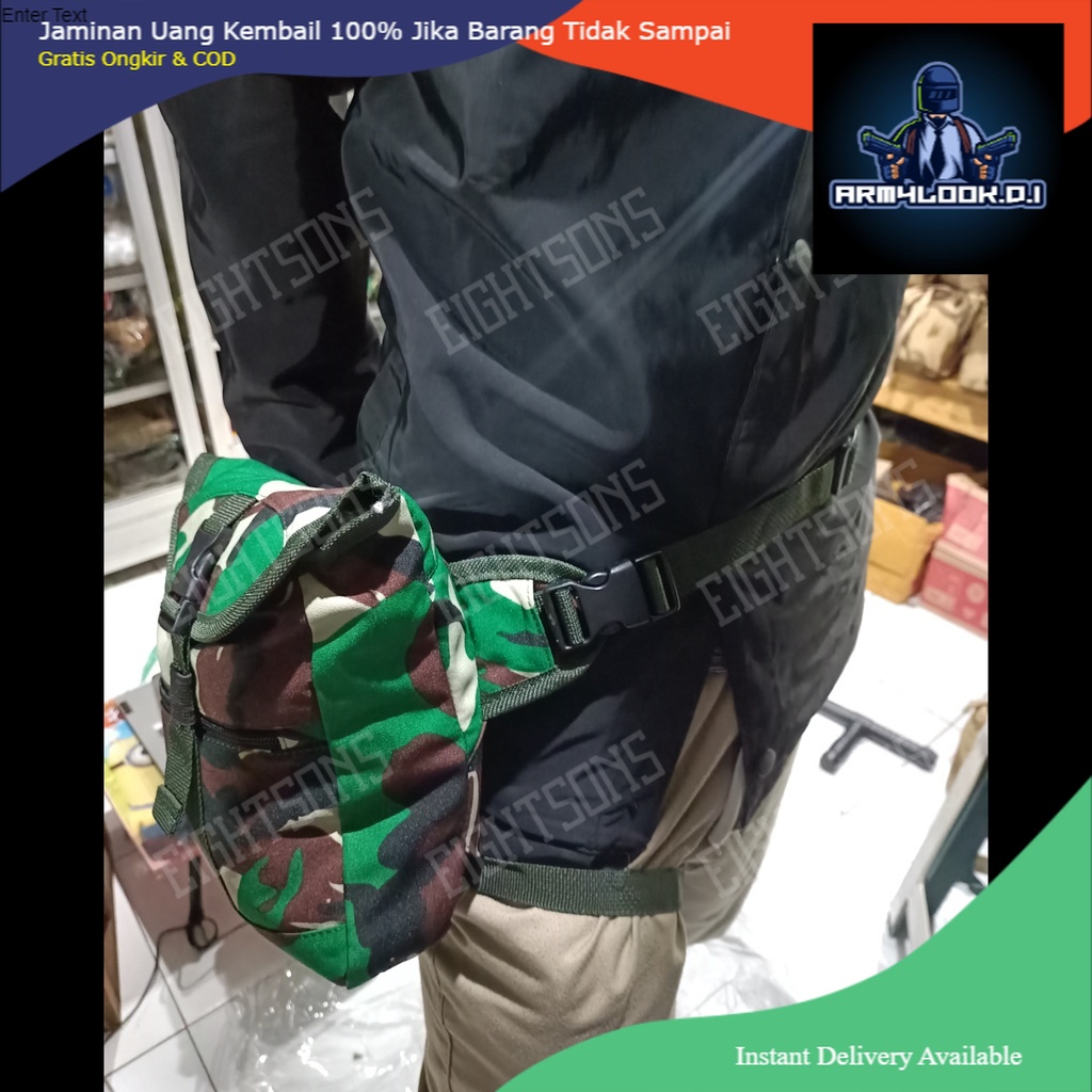 PROMO ASLI JATAH TAS PAHA PINGGANG SELEMPANG LORENG TNI - 100 % ORIGINAL JATAH PEMBAGIAN TERMURAH