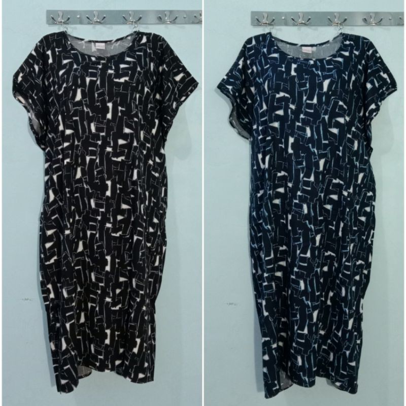 DASTER RAYON HABEL SELUTUT TIDAK BUSUI MOTIF ABSTRAK