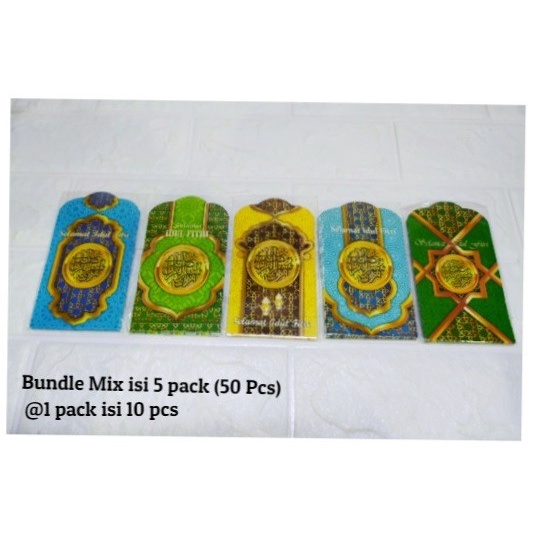 (5 pack) Angpao Lebaran KALIGRAFI SEDANG Bundle Mix - Angpao THR