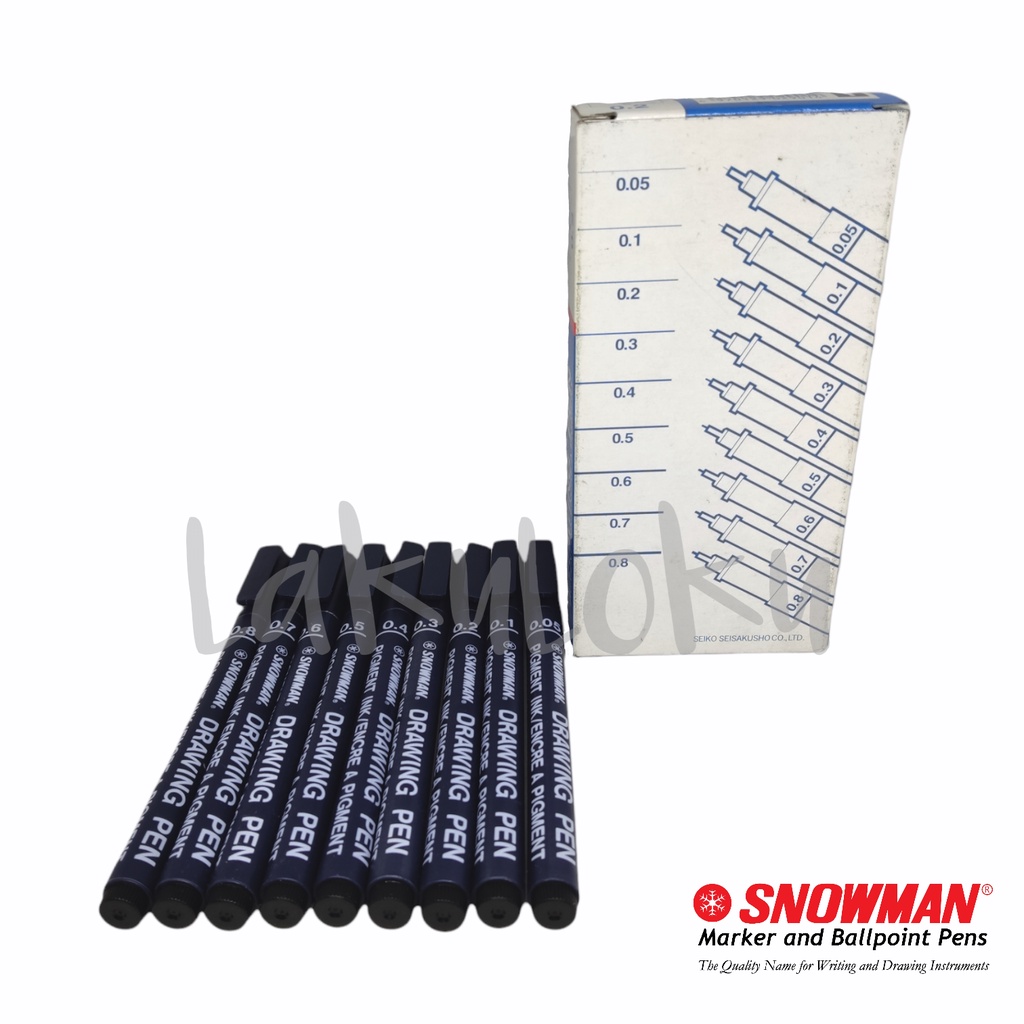 

Snowman Drawing Pen / Pena Gambar Hitam 0,05 ~ 0,8