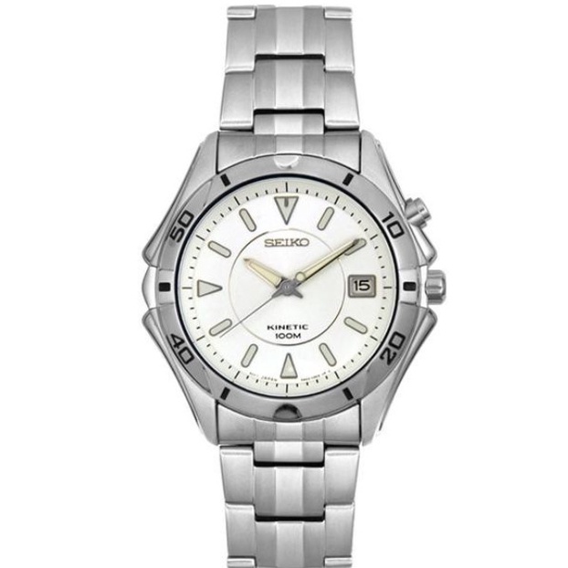 Seiko SKA307 Kinetic Full Silver