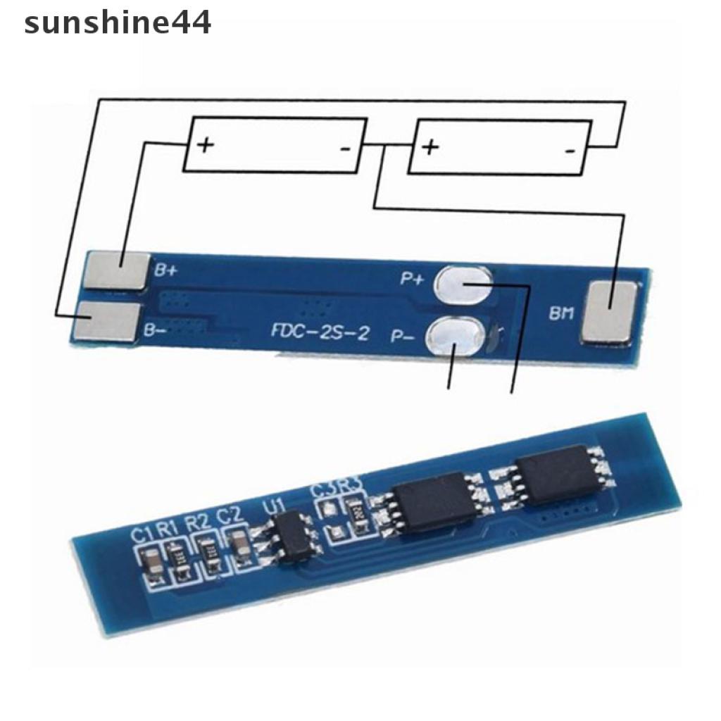 Sunshine 2S 3A Papan Modul BMS Pelindung Charger Baterai Li-ion Lithium 18650 7.4V 8.4V